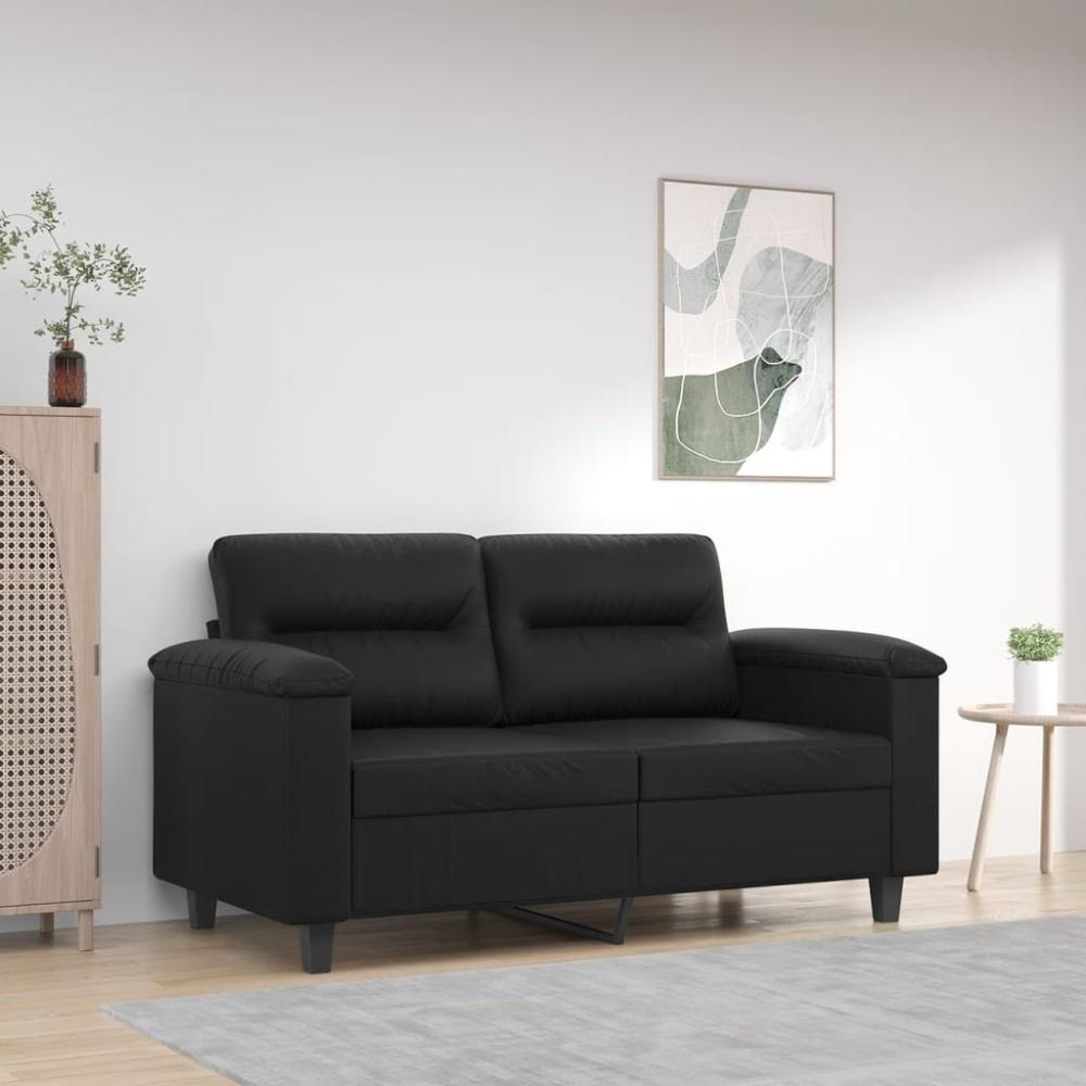 vidaXL 2-Sitzer-Sofa Schwarz 120 cm Kunstleder 359578 Bild 1