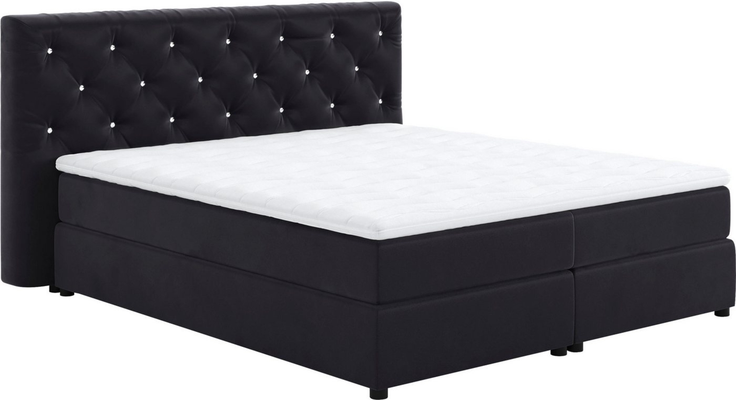 COTTA Boxspringbett Castle, mit Strasssteinen im Kopfteil, inkl. Topper Bild 1