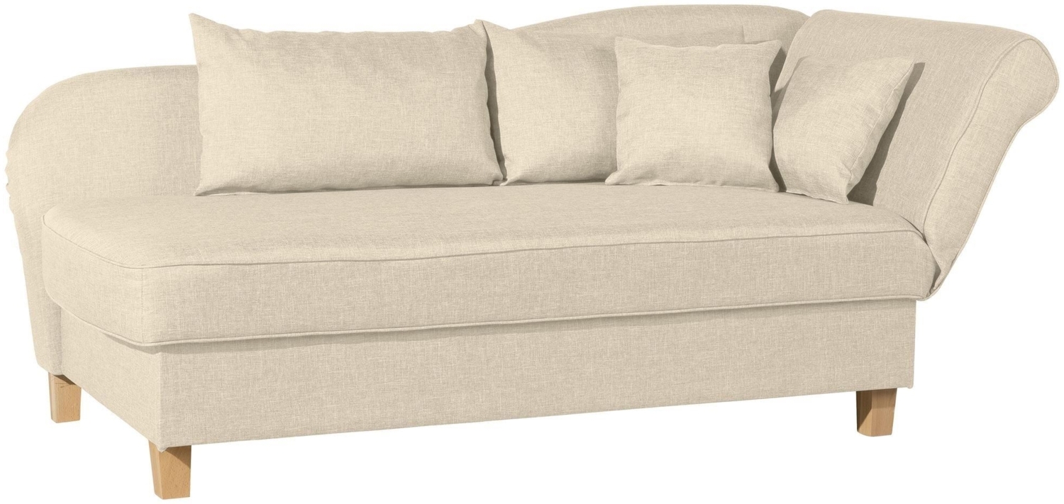 Recamiere mit Armteil rechts klappbar Katia Bezug Flachgewebe Buche natur / beige 22655 Bild 1