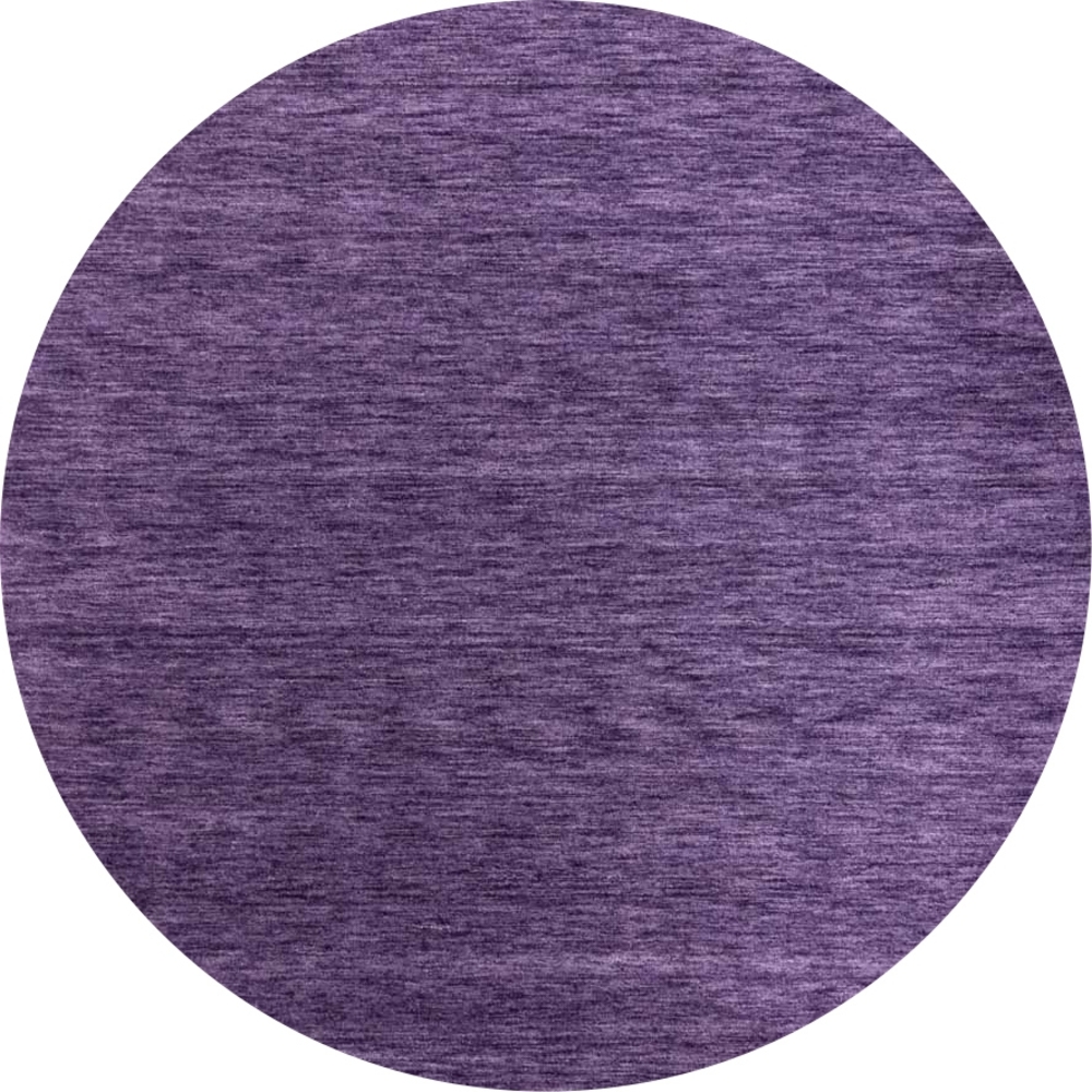 Morgenland Gabbeh Teppich - Softy - Uni - rund - 200 x 200 - Flieder Bild 1