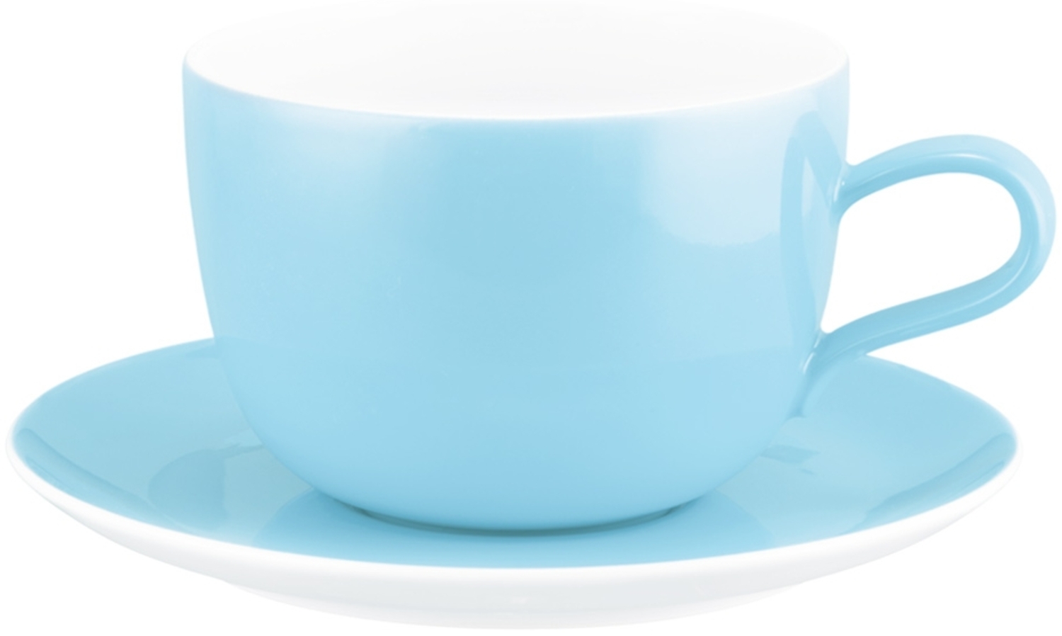 Seltmann Weiden Liberty Pure Colors Milchkaffeetasse mit Untertasse 380 ml Lagoon Blue Bild 1