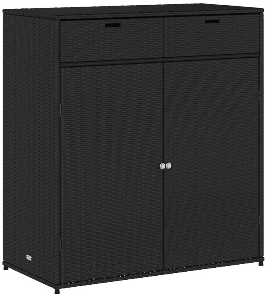 DOTMALL Garten-Geräteschrank Gartenschrank 105x55x113 cm Poly Rattan Bild 1
