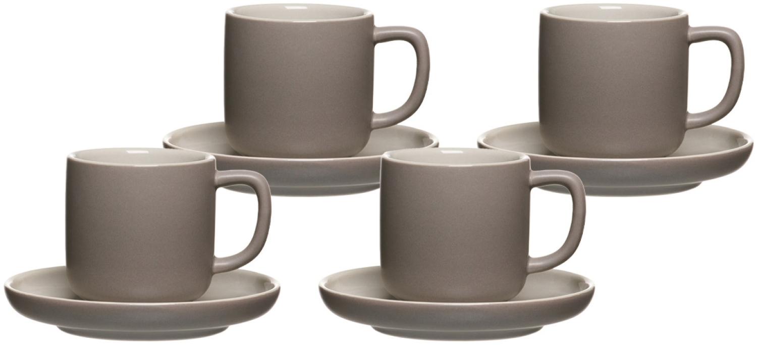 Ritzenhoff & Breker JASPER Espressotasse mit Untertasse 100 ml 4er Set taupe Bild 1