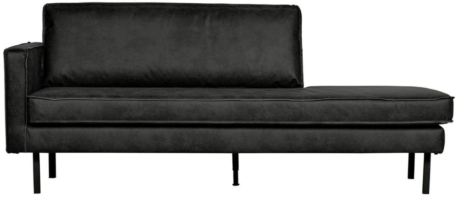 Recamiere Rodeo Daybed Lederoptik, links Schwarz Bild 1