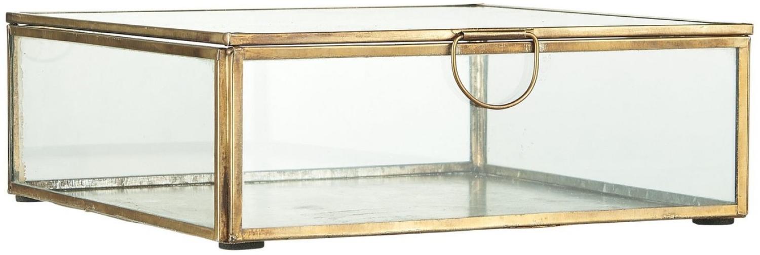 Glasbox Serviettenhalter Schmuckkasten Glas Dose Messing Gold Ib Laursen 0884-17 Bild 1