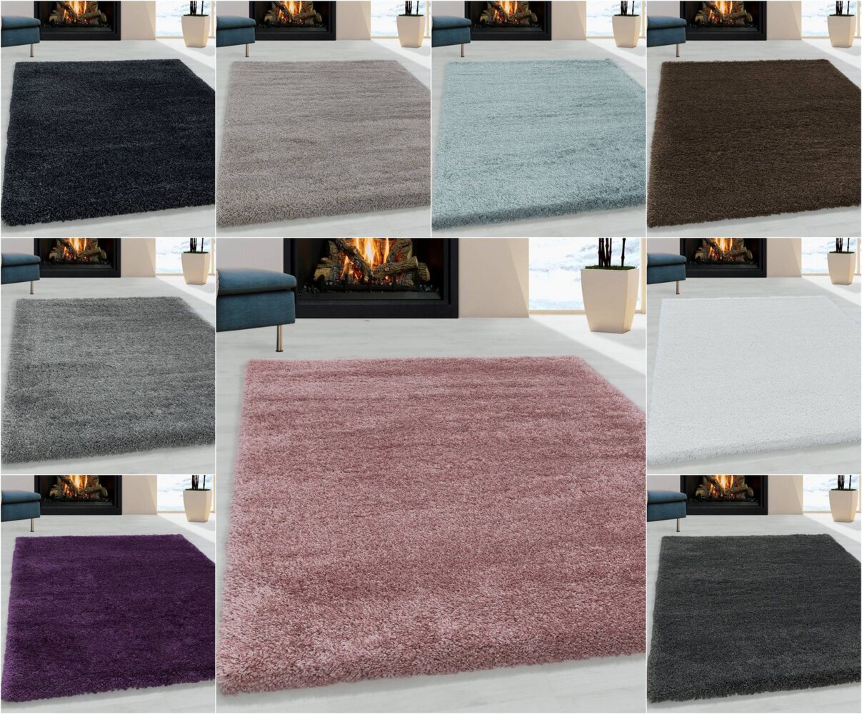 Homtex Hochflor-Teppich, 80 x 150 cm, Luxuriöser Hochflor-Teppich, Unifarben Weich, Flauschig, Pflegeleicht Bild 1