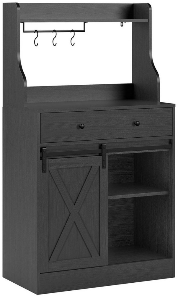 MSMASK Sideboard Mehrzweckschrank Küchenschrank mit Große Schublade, 3 Hakens, 70 *40 *134 cm Bild 1