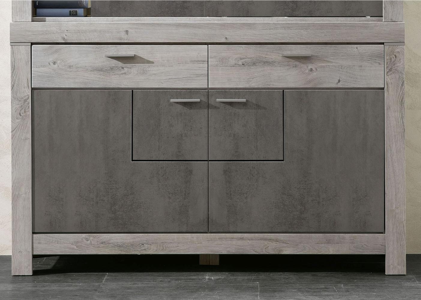 Sideboard >Gravesend< in Haveleiche Nachbildung Beton Oxid dunkel Nachbildung Bild 1