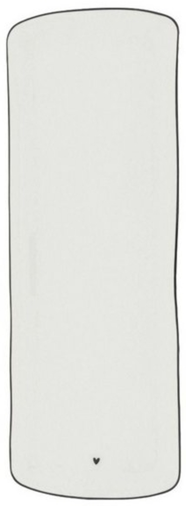 Bastion Collections Servierteller Graues Herz, Keramik, Spülmaschinengeeignet, Weiß, Motiv: graues Herz Bild 1