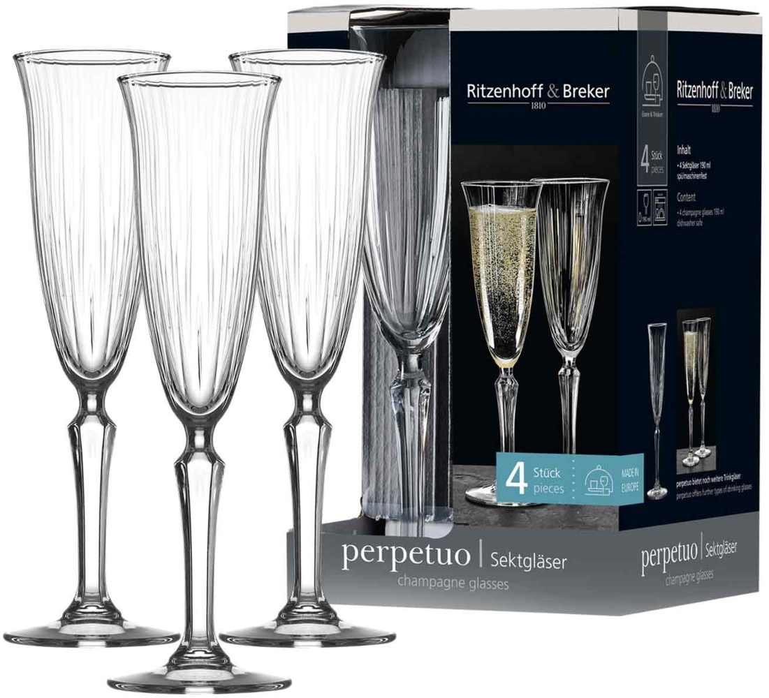 Ritzenhoff & Breker Perpetuo Sektglas 190 ml 4er Set Bild 1