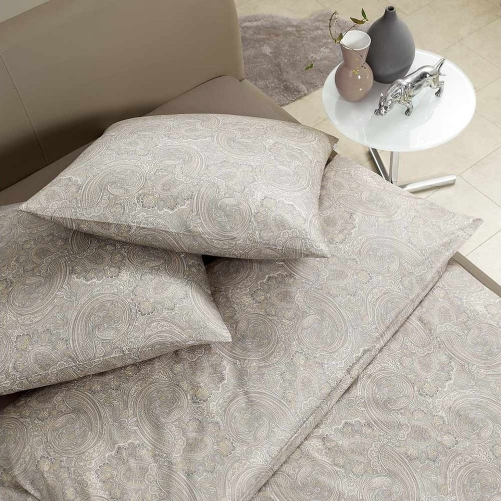 Estella Mako Jersey Bettwäsche 135x200 Ornamente Paisley mocca sand 6022-845 Bild 1