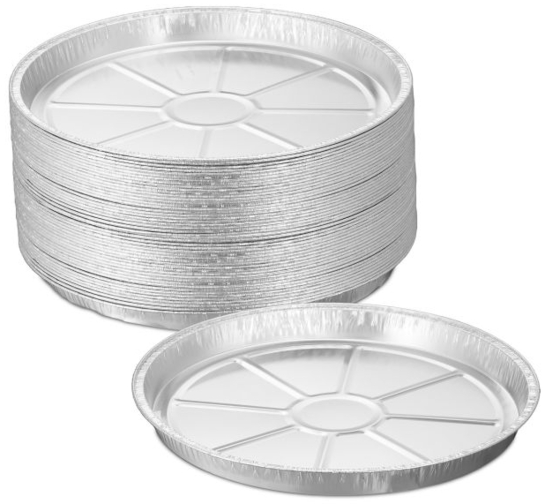 Relaxdays Runde Aluschalen im 50er Set, Aluminium Silber, 2,5 x 27,5 cm Bild 1