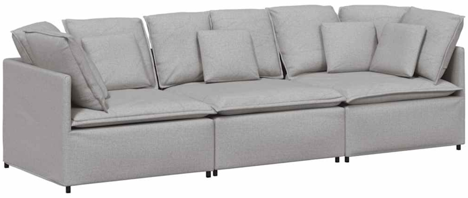 vidaXL Modulares Sofa mit Kissen Stoff Wolkengrau 3321276 Bild 1