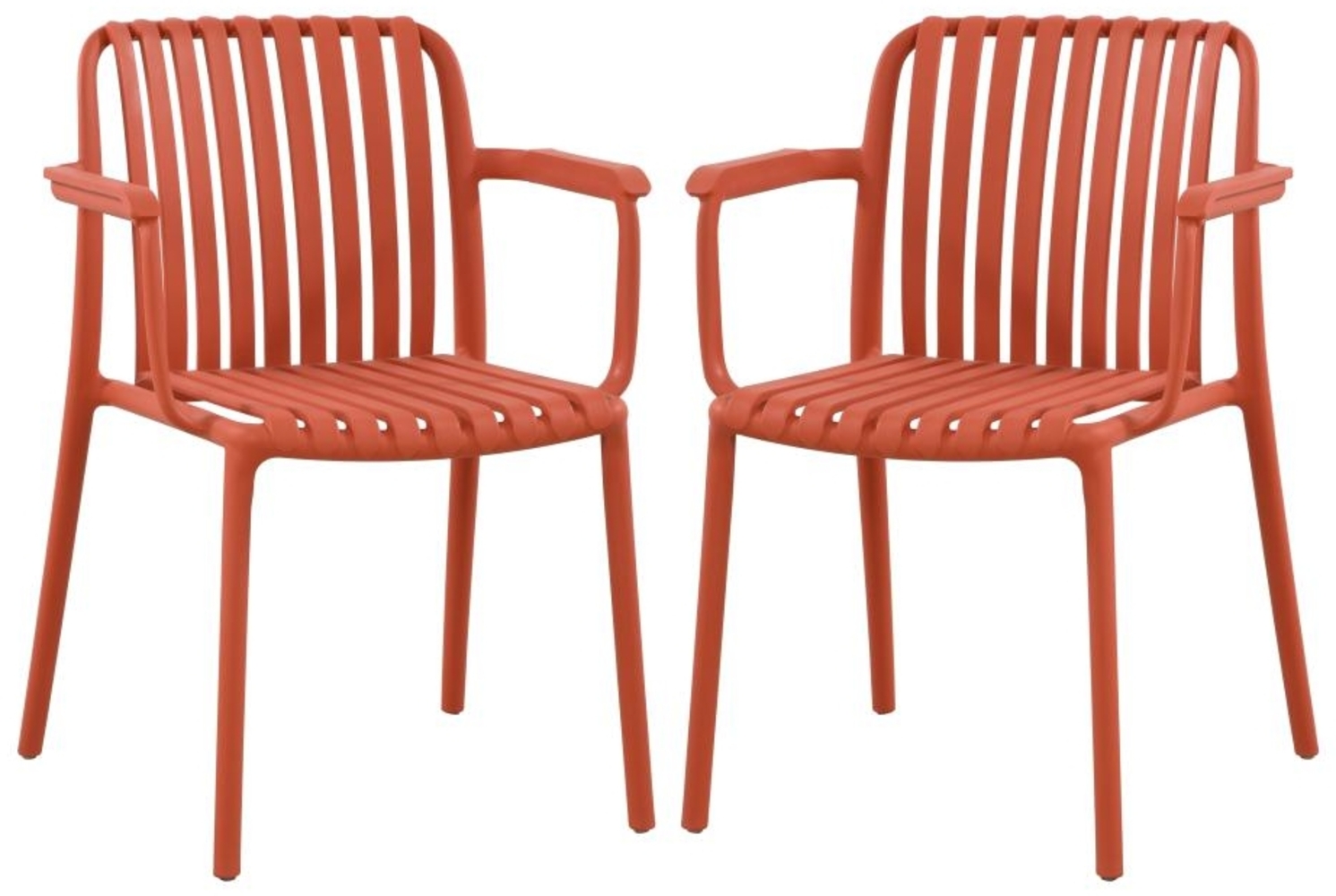Vente-unique - Gartensessel stapelbar 2er-Set - Polypropylen - Rot - SESEH von MYLIA Bild 1