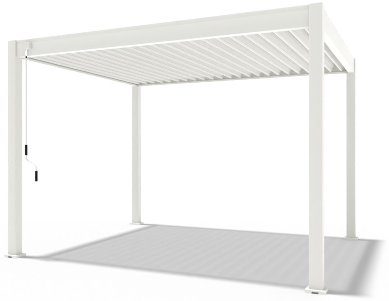 PergoLine bioklimatische Pergola 3x3,6 m | Aluminium Lamellendach in Weiß Bild 1