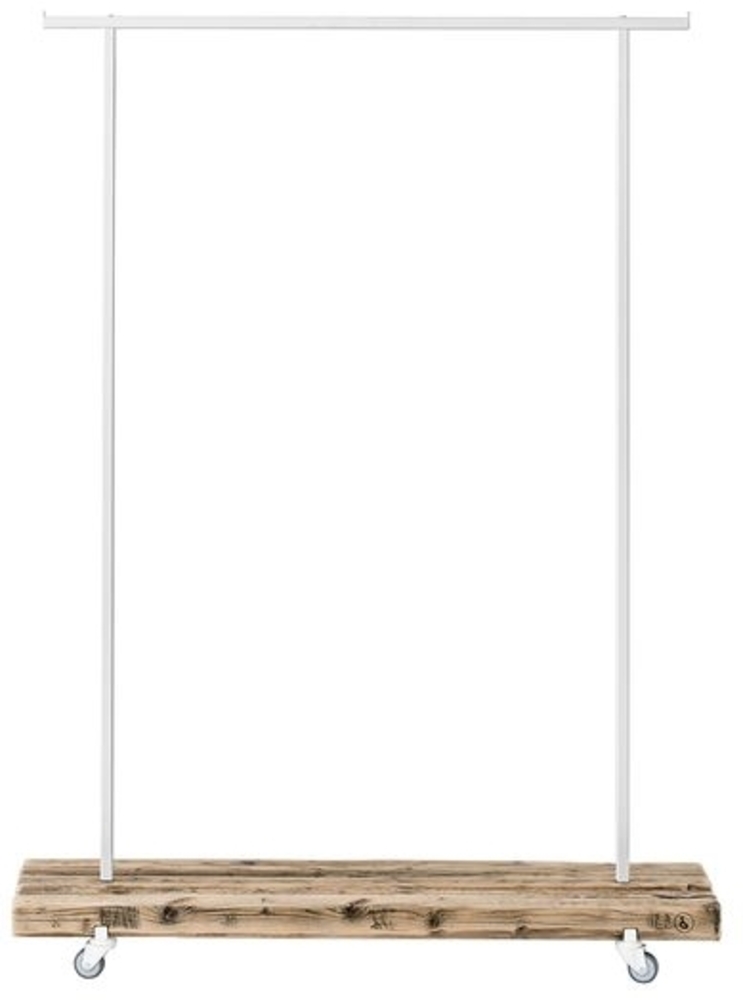 Kleiderstange Altholz 01 M 117 x 40 x 160 weiß Bild 1