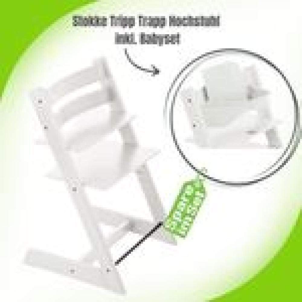 Stokke 'Tripp Trapp' Hochstuhl mit Babyset, höhenverstellbar, White Bild 1