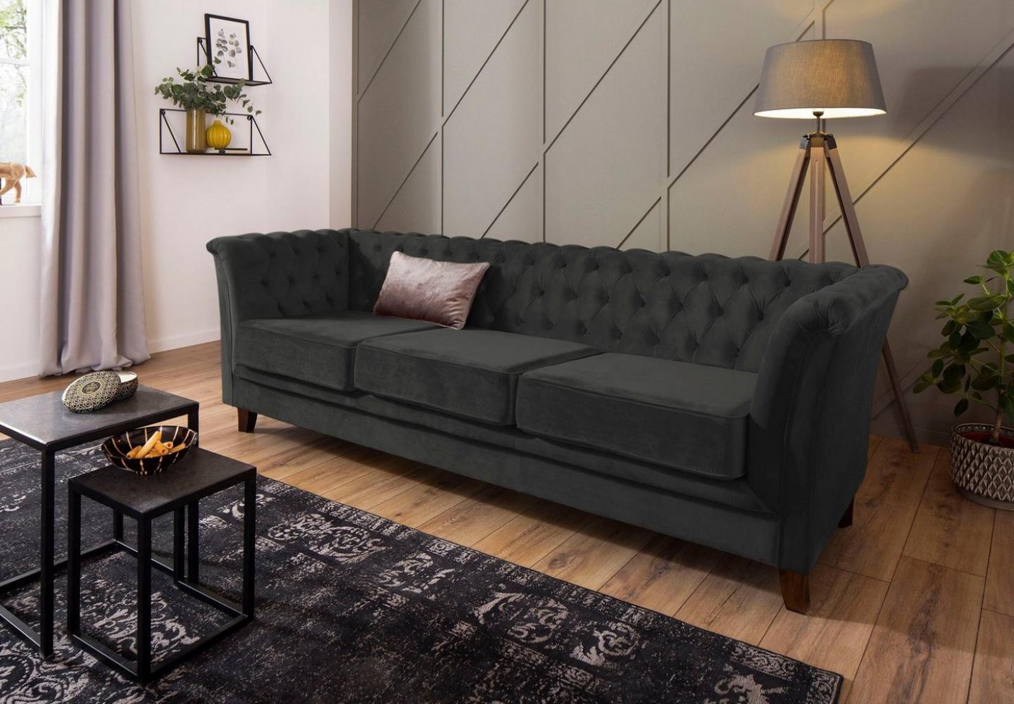 Home affaire Chesterfield-Sofa Dover, aufwändige Knopfheftung in Chesterfield-Optik Bild 1