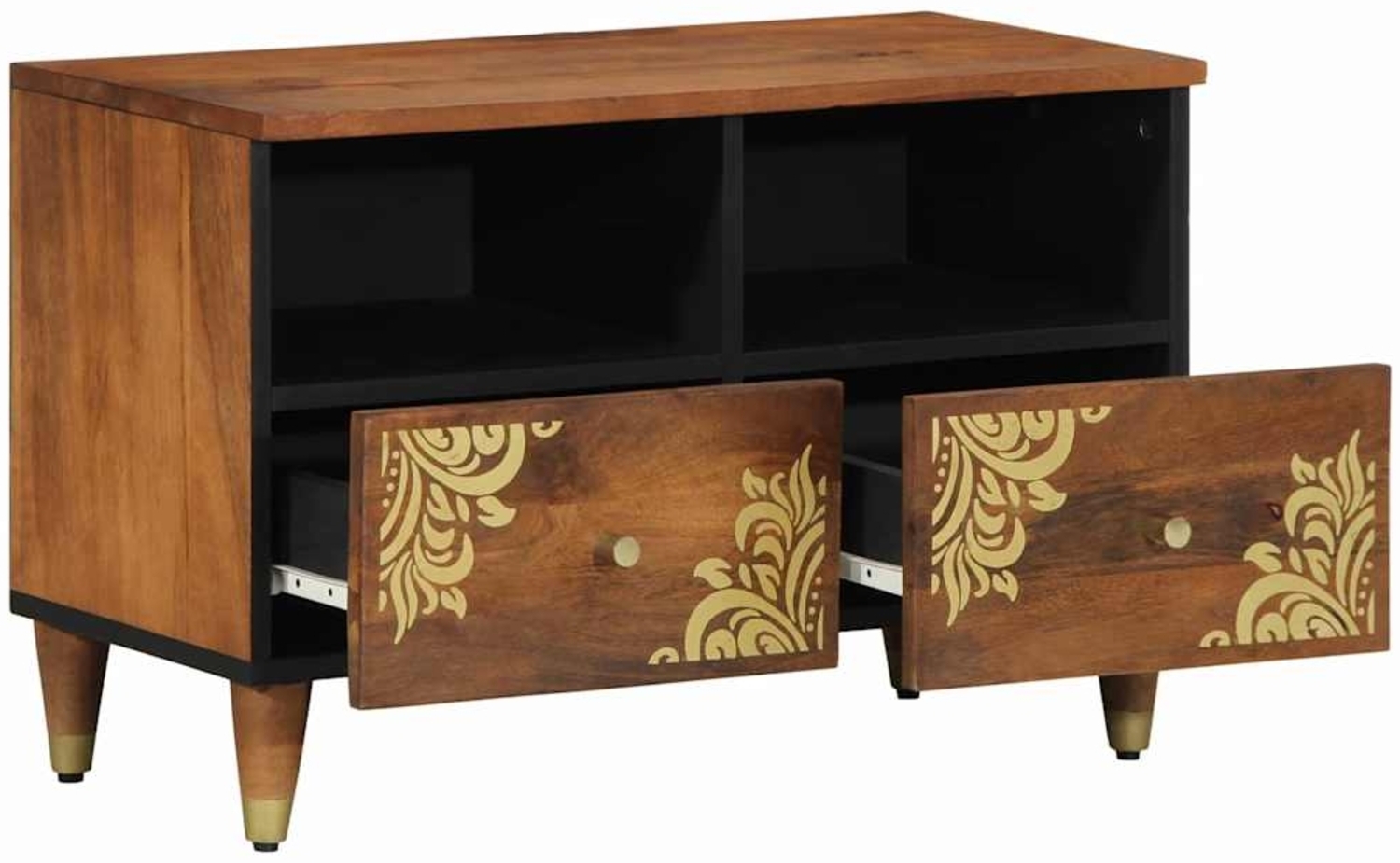 vidaXL TV-Schränk Honigbraun 70 x 33 x 46 cm Massivholz Mango 4018737 Bild 1