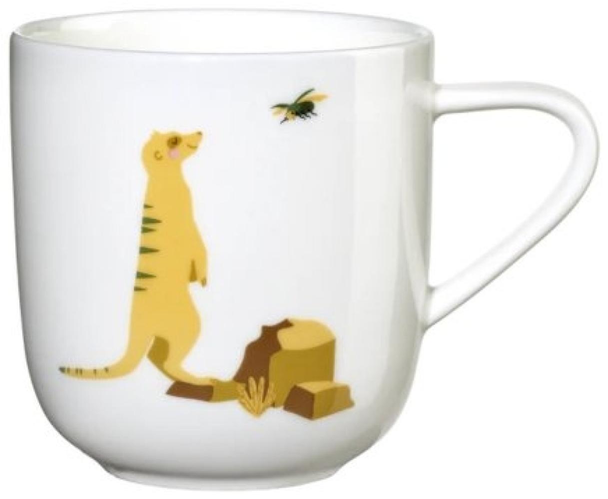 ASA Selection kids Henkelbecher Erdmännchen Elvis, Henkel Becher, Tasse, Teetasse, Fine Bone China, Weiß Glänzend, 250 ml, 38074314 Bild 1