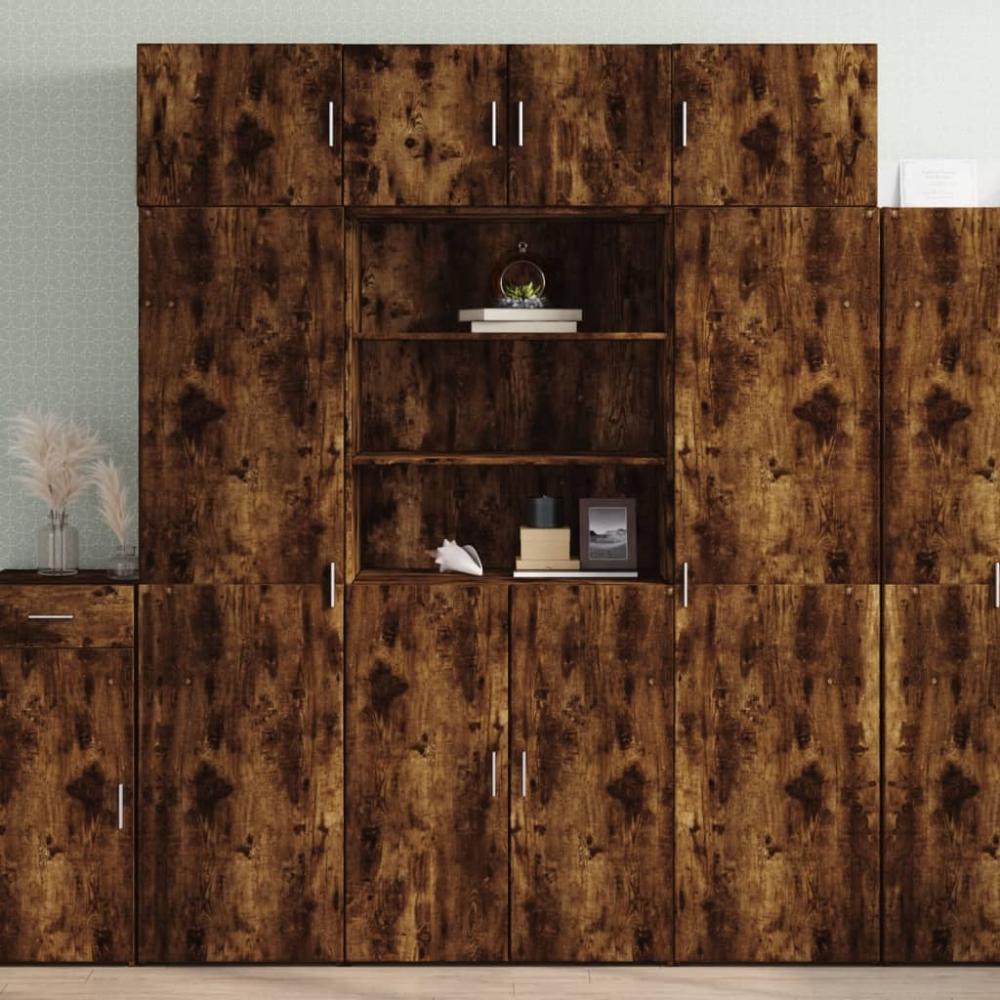 vidaXL Hochschrank Räuchereiche 80x42,5x225 cm Holzwerkstoff 3281347 Bild 1