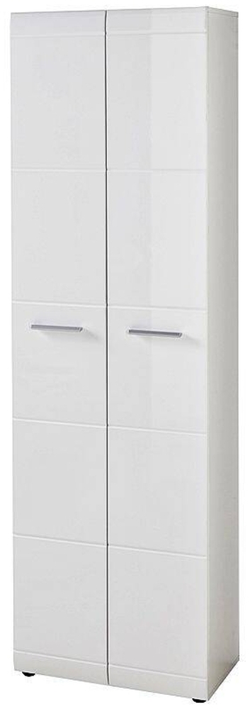 Garderobenschrank DANARO-01, 59x197x37cm, Hochglanz weiß Bild 1