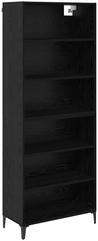 vidaXL Highboard Schwarz Eichen-Optik 69,5 x 34 x 180 cm Holzwerkstoff 3416188 Bild 1