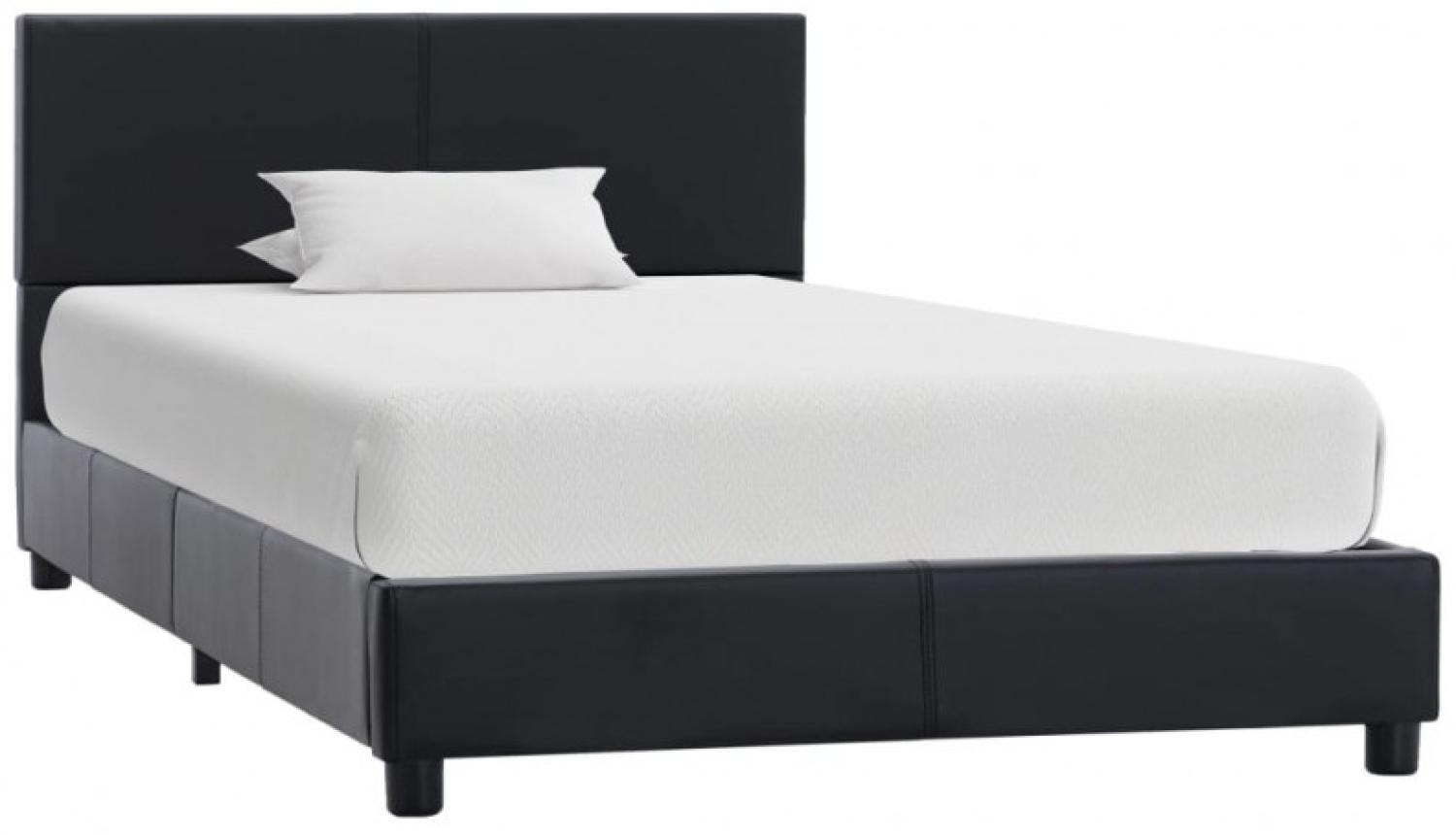 vidaXL Bettgestell Schwarz Kunstleder 90x200 cm [284768] Bild 1