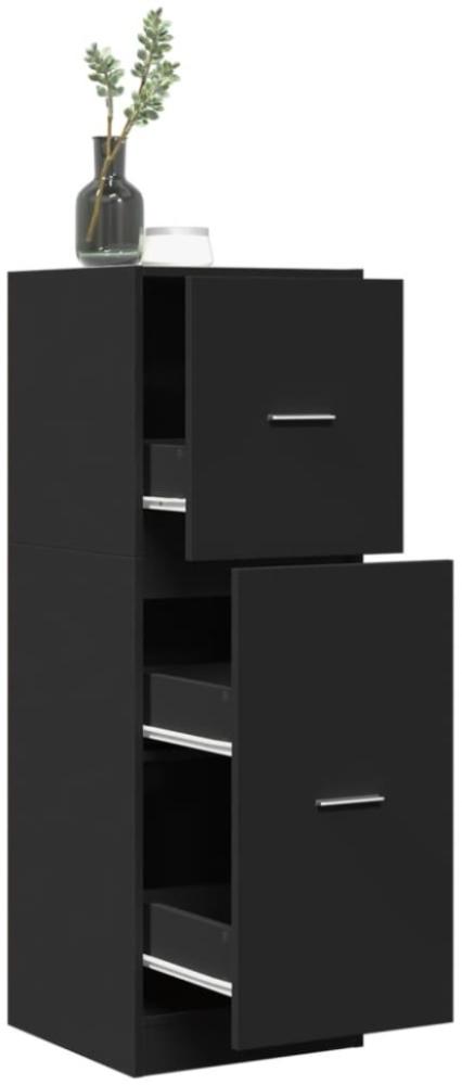 vidaXL Apothekerschrank Schwarz 40x41x118 cm Holzwerkstoff 855197 Bild 1