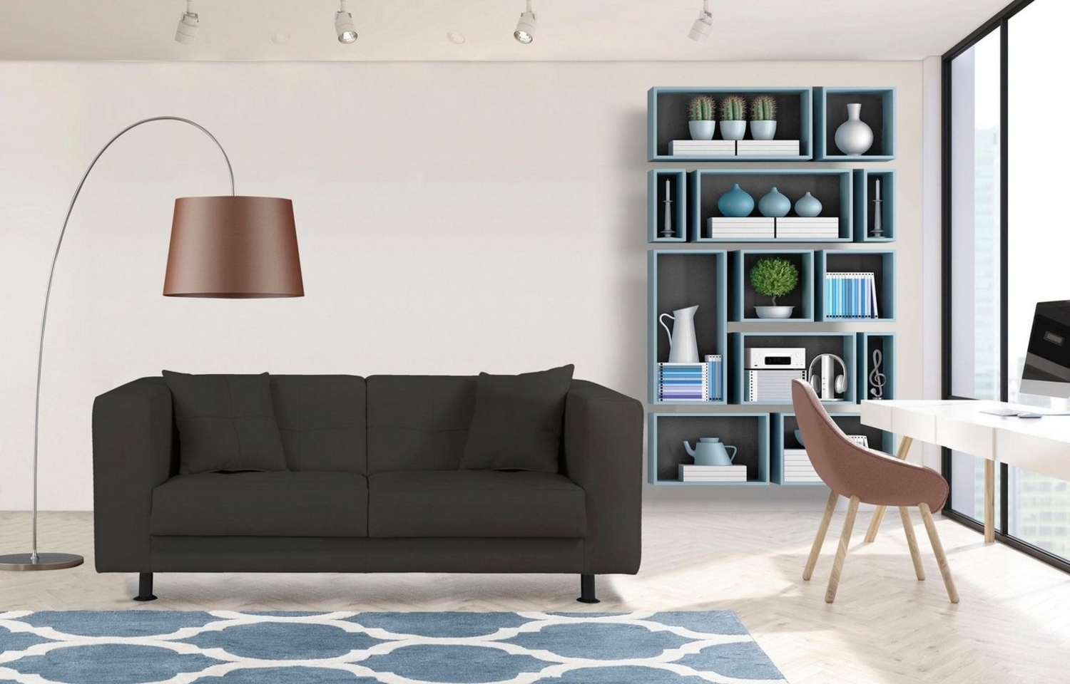 Home affaire 2-Sitzer Bengo, mit Steppung im Sitz- und Rückenbereich, incl. Zierkissen Bild 1