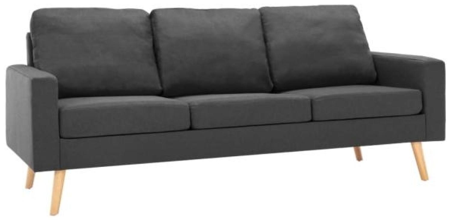vidaXL 3-Sitzer-Sofa Dunkelgrau Stoff 288714 Bild 1