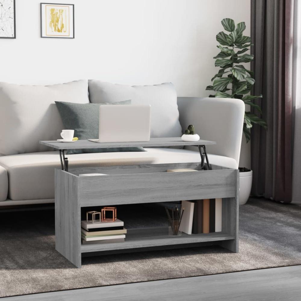 vidaXL Couchtisch Grau Sonoma 102x50x52,5 cm Holzwerkstoff 819291 Bild 1