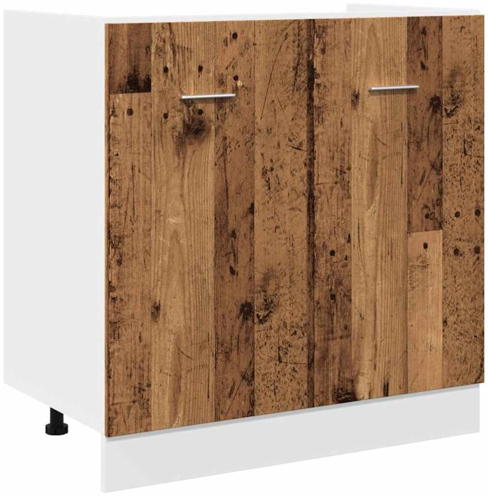 vidaXL Spülenunterschrank Lyon Altholz-Optik 80x46x81,5 cm Holzwerkstoff 856077 Bild 1