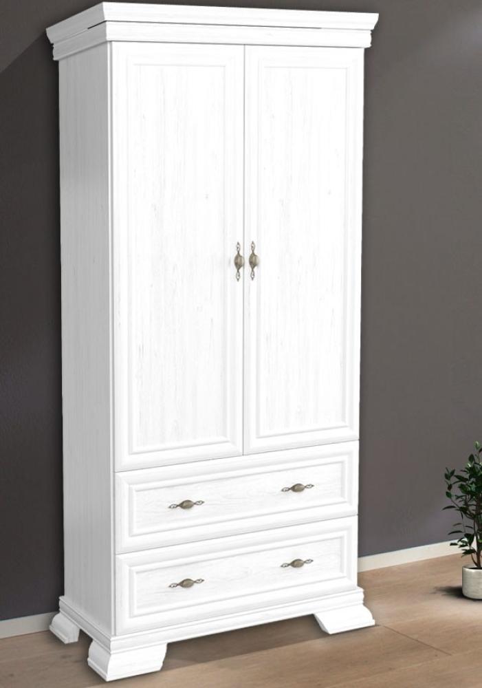 Kleiderschrank "Kora" Stauraumschrank 88cm 2-türig andersen pinie rustikal Bild 1