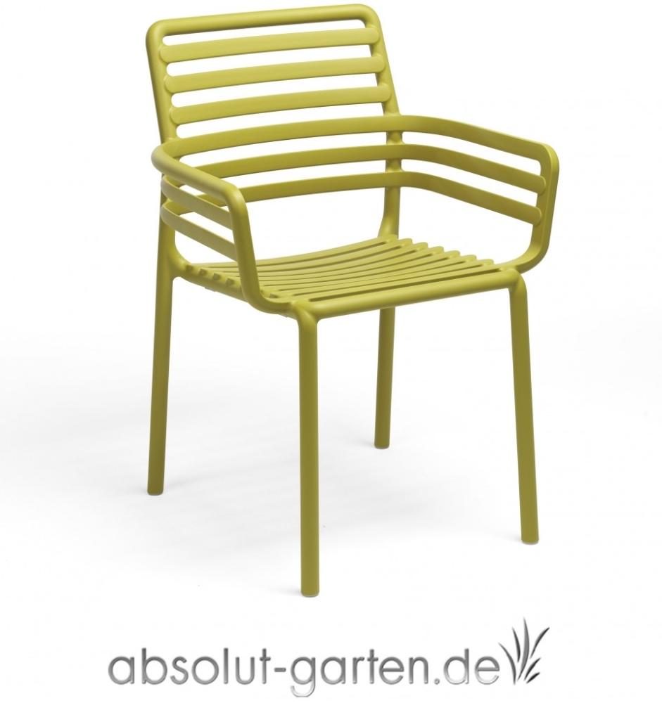 Stapelstuhl Armlehnstuhl Doga Armchair 6er Set Kunststoff (Pera Avocado Sunbrella@) Bild 1