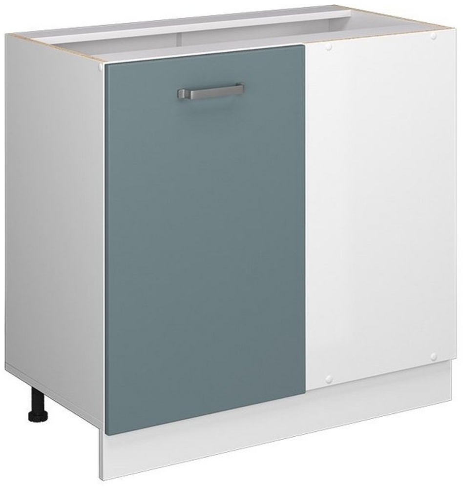 Vicco Eckschrank R-Line, Blau-Grau/Weiß, 86 cm ohne Arbeitsplatte Bild 1