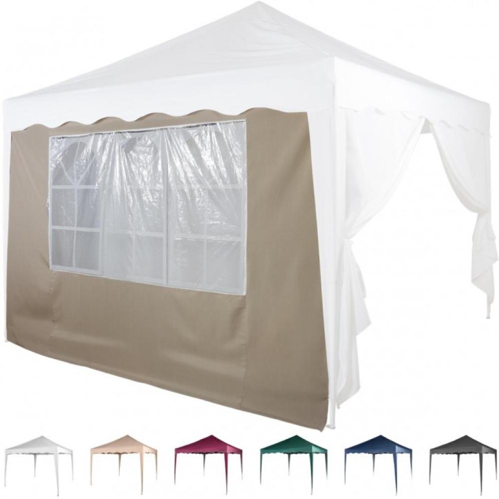 INSTENT® Basic Seitenwand/Seitenteil für Pavillon 3x3m mit Fenster oder Reißverschluss, wasserabweisend und atmungsaktiv, Farbwahl, für Festzelt, Partyzelt Bild 1