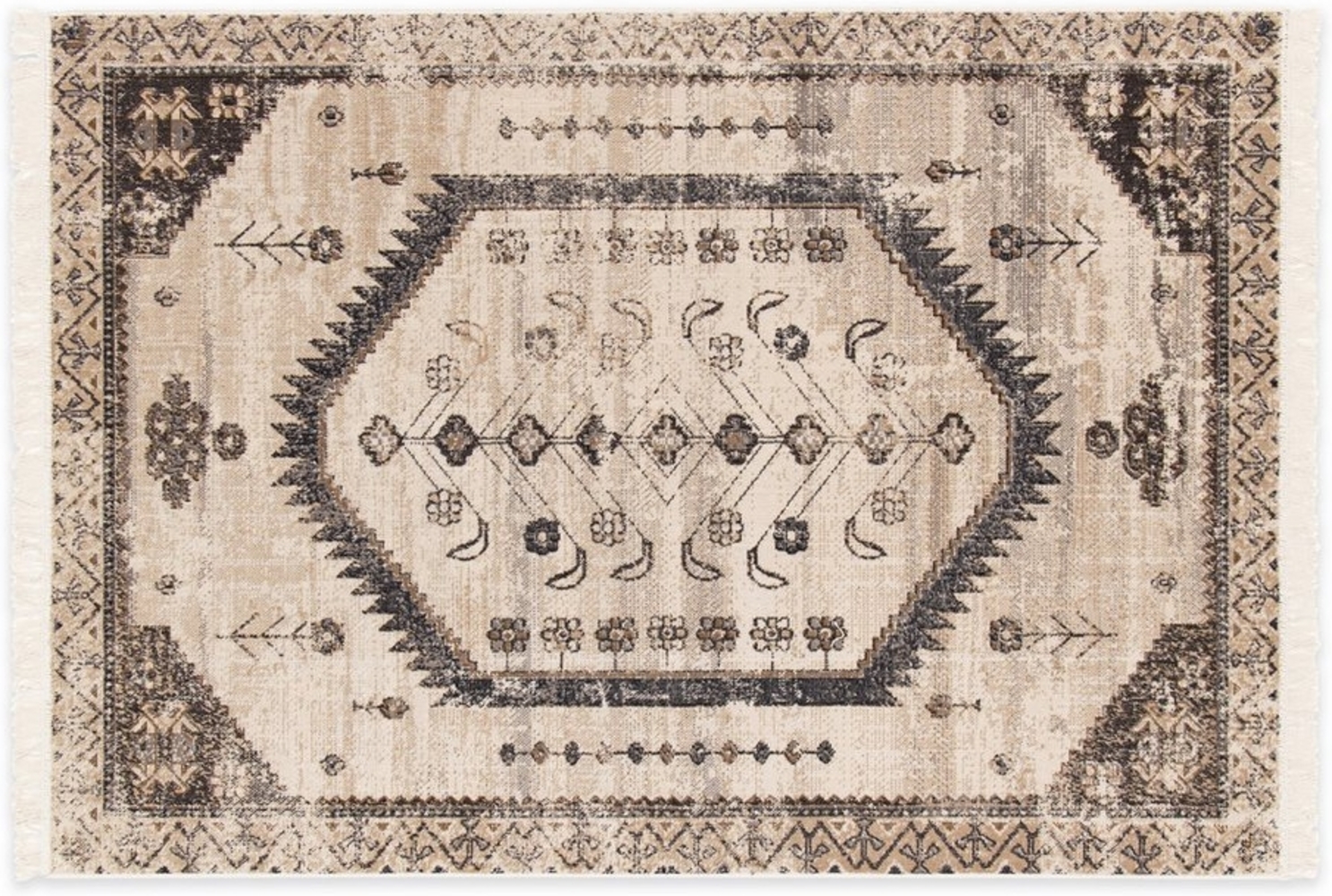 DomDeco Teppich Fransenteppich LUIS, Serie "Eloah", Rechteckig Bild 1