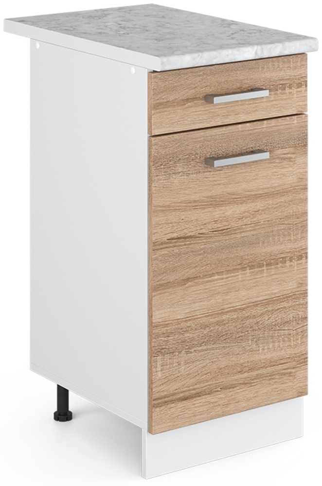 Vicco Küchenunterschrank Sonoma 40 cm , AP Marmor, R-Line Bild 1