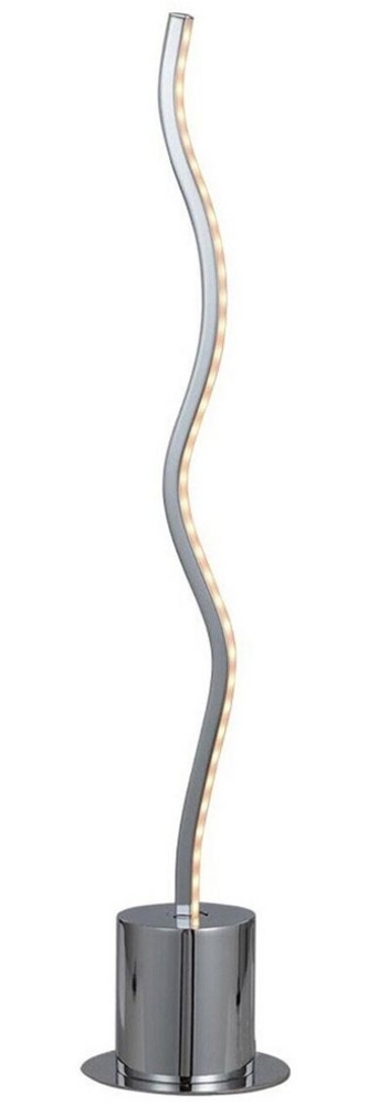 Große LED Tischleuchte BENETT in Silber Chrom, Höhe 45cm Bild 1