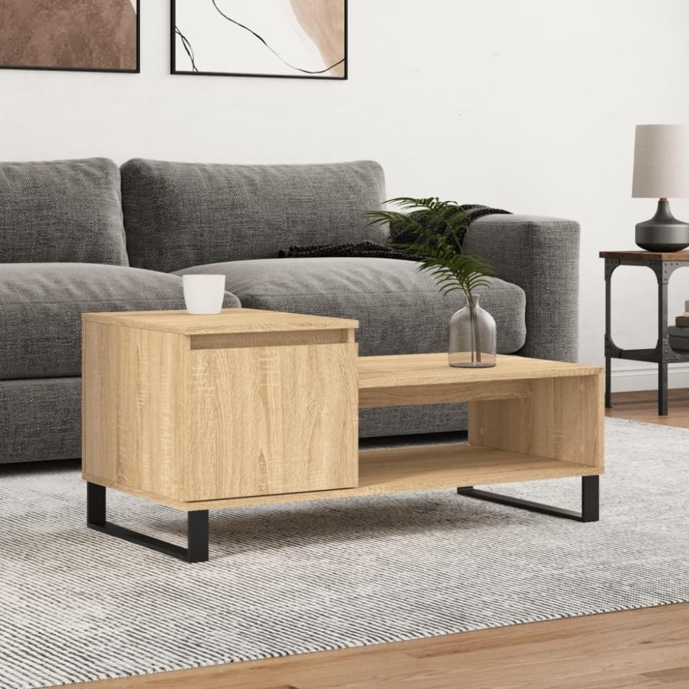 vidaXL Couchtisch Sonoma-Eiche 100x50x45 cm Holzwerkstoff 830839 Bild 1