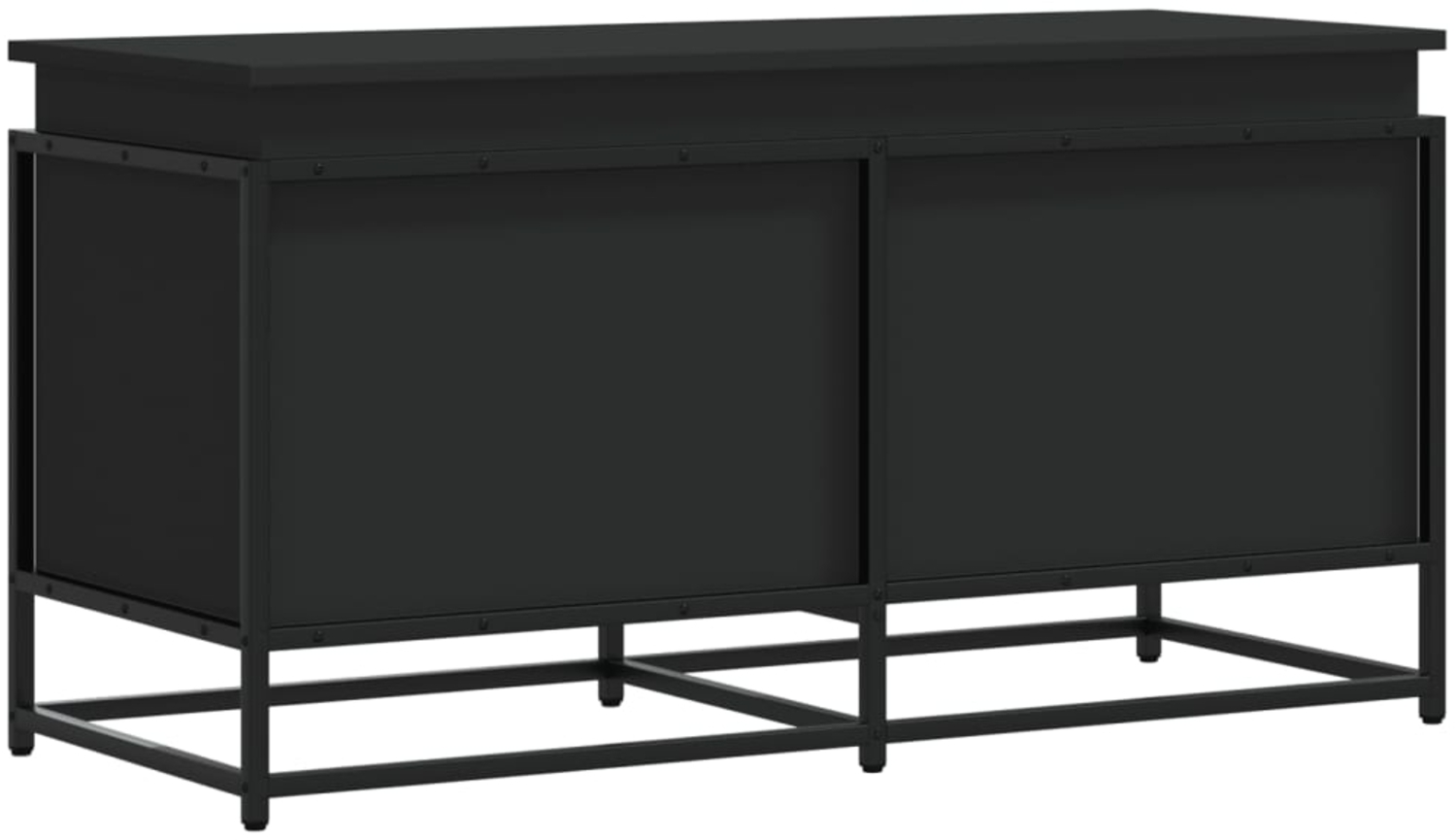 vidaXL Aufbewahrungsbox mit Deckel Schwarz 100x40x51,5cm Holzwerkstoff 848804 Bild 1