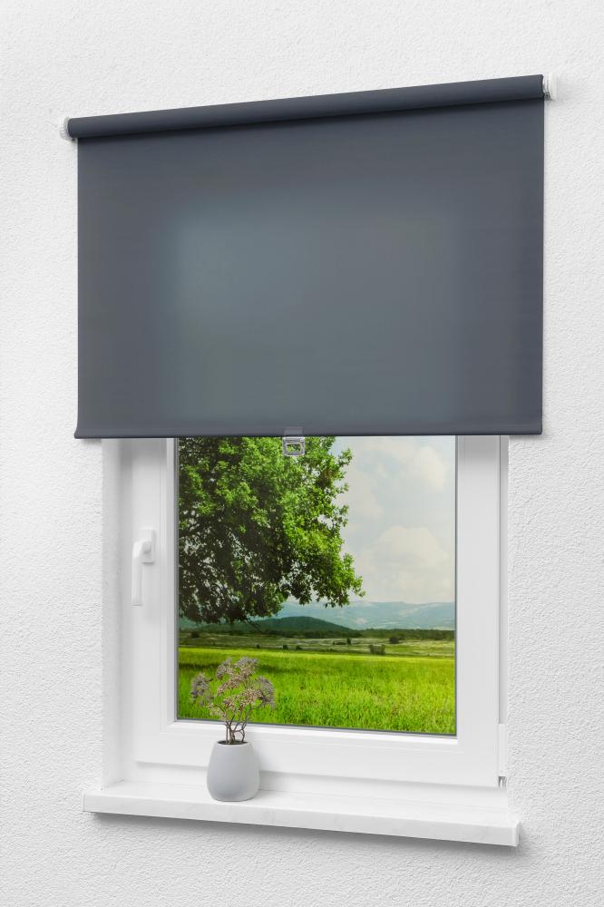 Lysel - Qualitätsspringrollo Tageslicht (B x H) 123cm x 190cm in dunkelgrau Bild 1