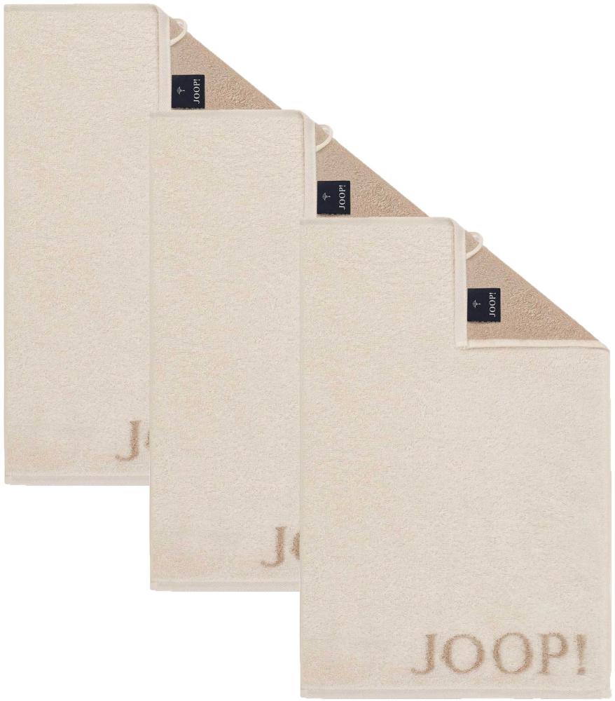 JOOP! Gästetuch Classic Frottierkollektion, 3er Pack - Walkfrottier Creme 30x50cm Bild 1