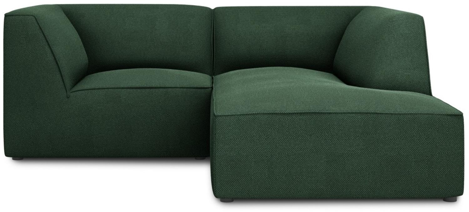 Micadoni 3-Sitzer Modular Ecke rechts Sofa Ruby | Bezug Green | Beinfarbe Black Plastic Bild 1