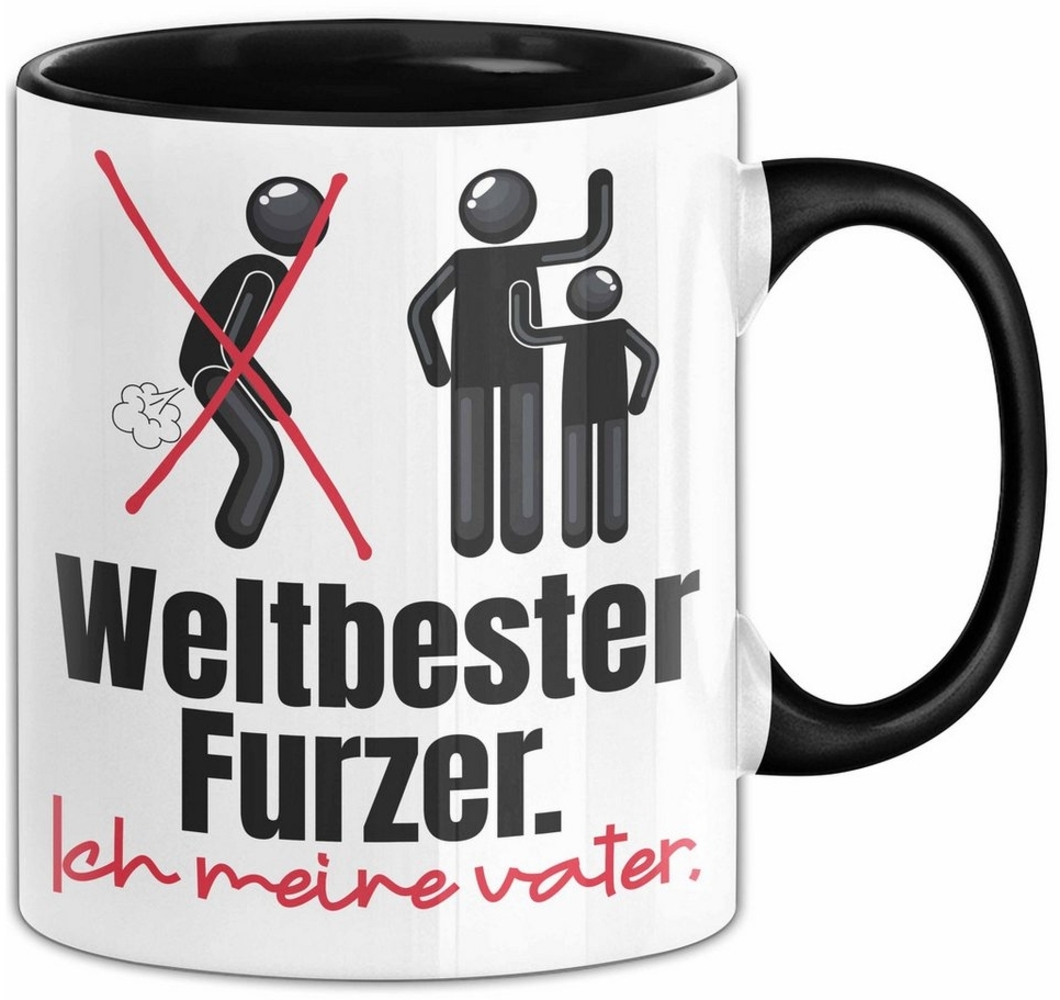 Trendation Tasse Vater Geschenk Tasse Weltbester Furzer Papa Geschenkidee zum Vatertag Bild 1