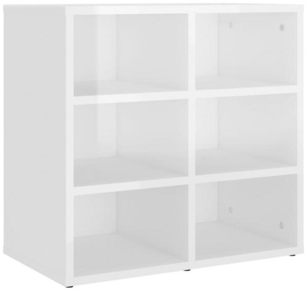 Schuhregal Hochglanz-Weiß 52,5 x 30 x 50 cm Bild 1