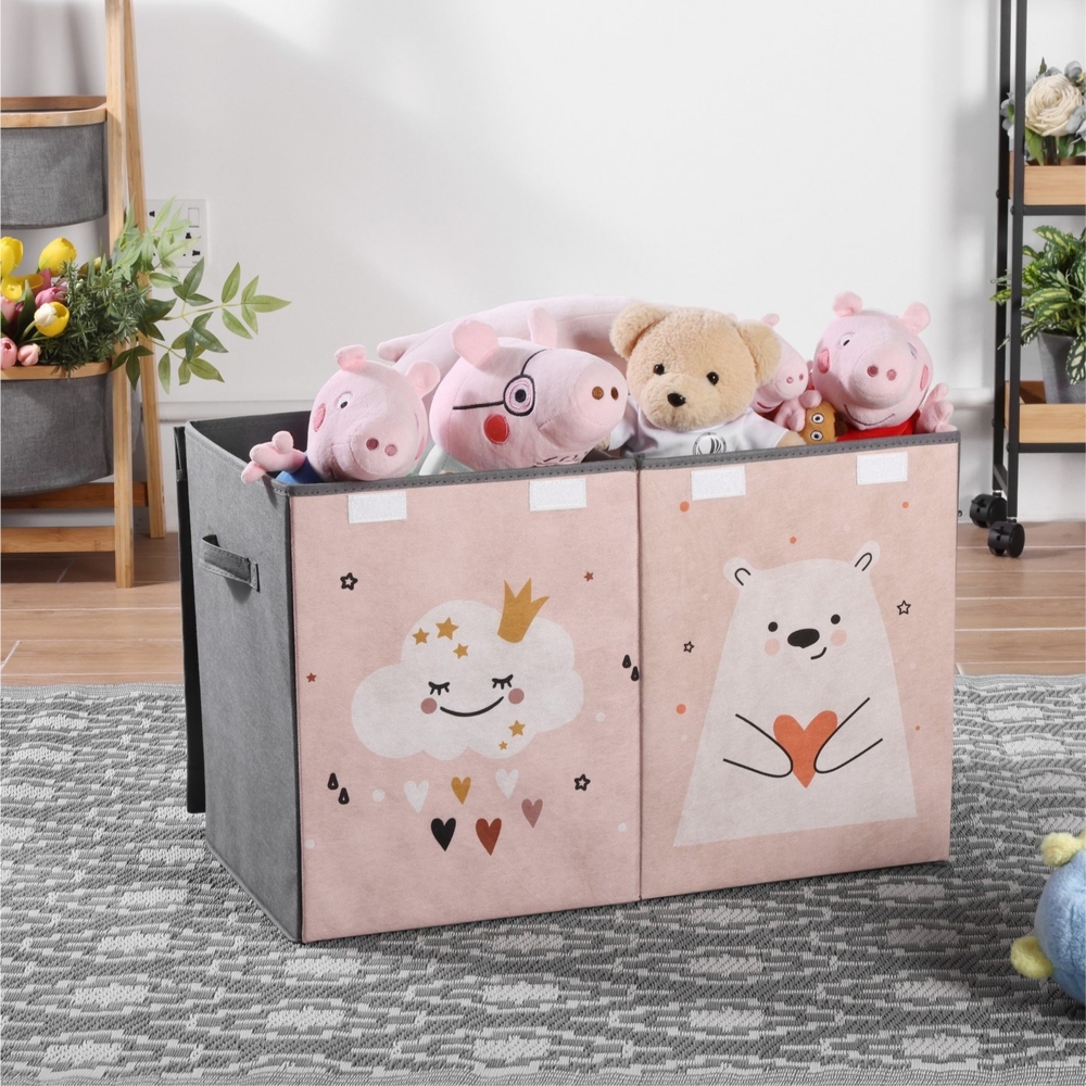 Navaris Aufbewahrungsbox Kinder Aufbewahrungsbox groß - Spielzeug Aufbewahrung - Box pink (1 St) Bild 1