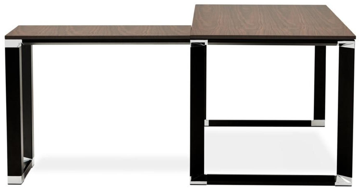 Kokoon Design Eckschreibtisch Warner Holz Wallnuss / Schwarz 170x75x160 cm Bild 1