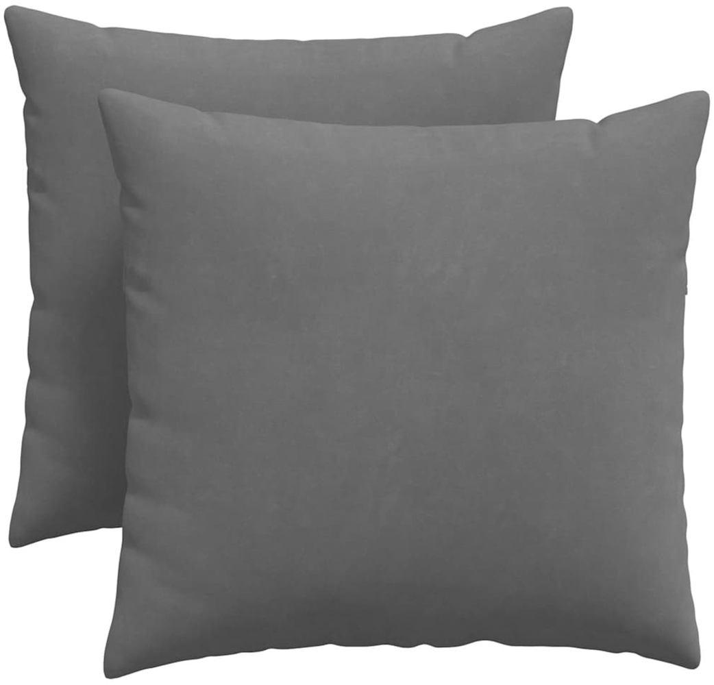 vidaXL Sofakissen 2 Stück Dunkelgrau 50 x 50 cm Stoff 42013985 Bild 1